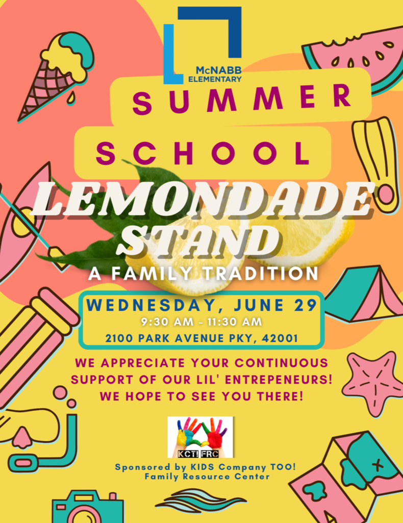 McNabb Lemonade Stand flyer